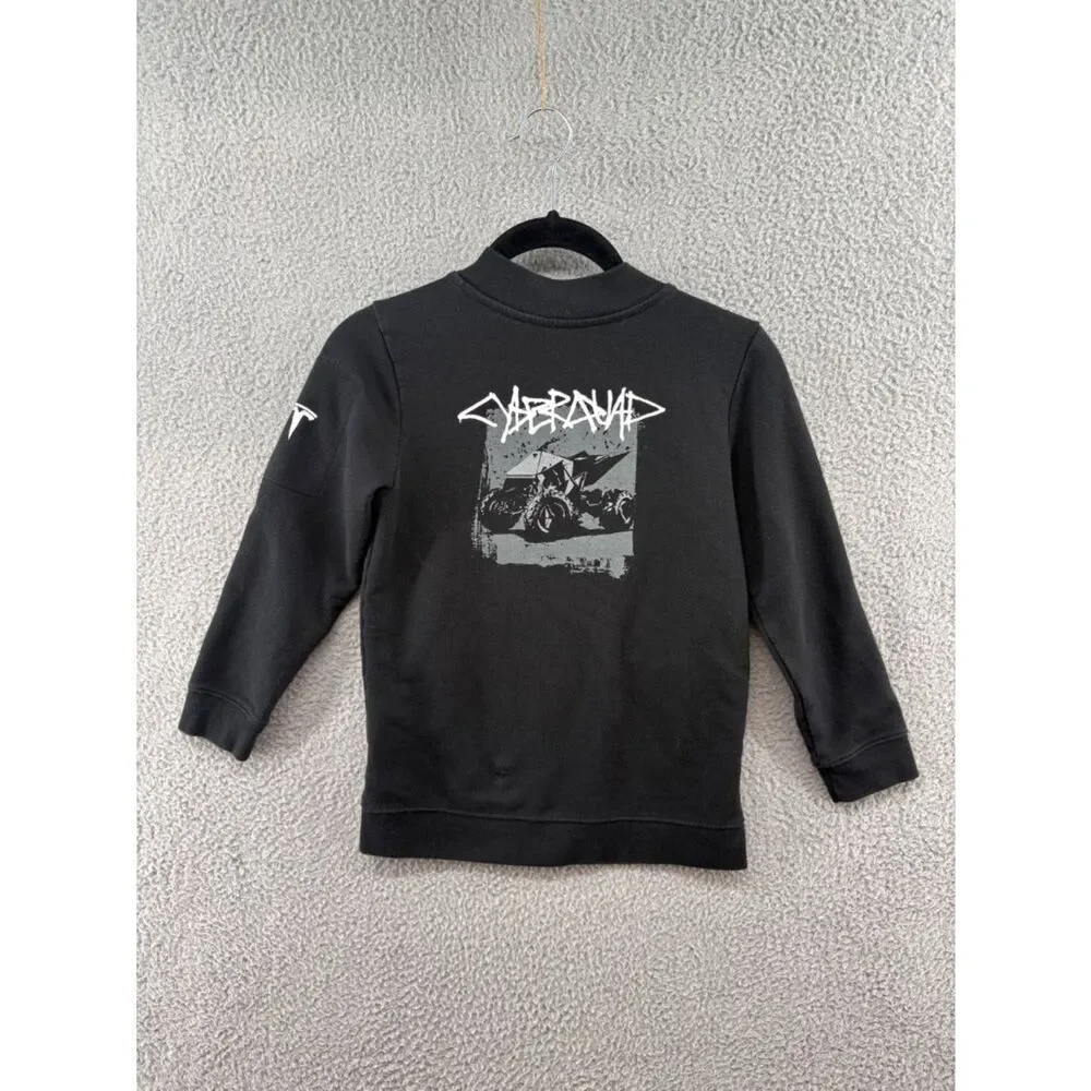 Tesla Kids Cyberquad Bomber Jacket Black Full Zip Youth 10-11